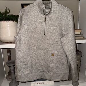 Carhartt Women's Heather Gray Quarter-Zip Sweatshirt